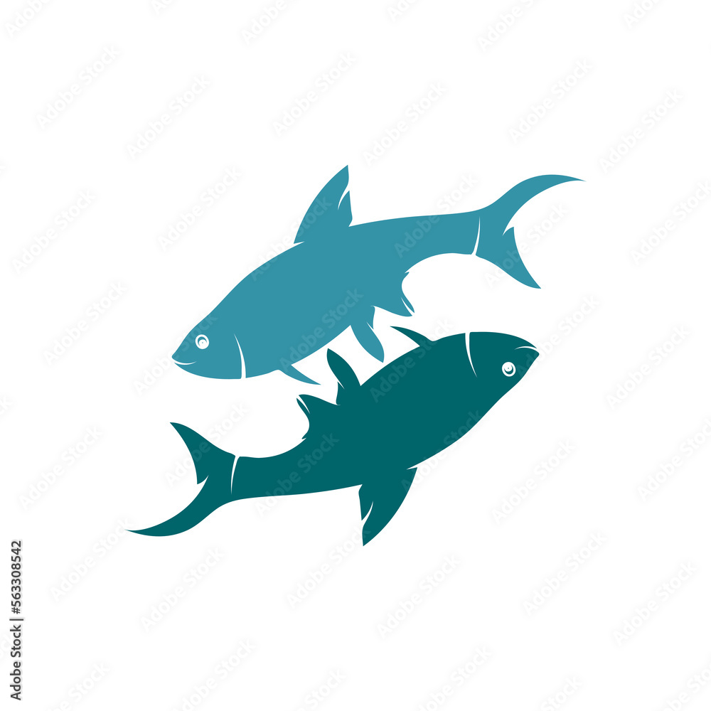 Fish logo icon template creative Fish logo icon template creative