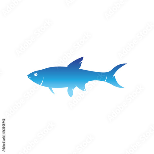 Fish logo icon template creative