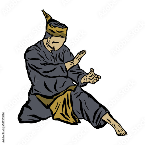 pencak silat vector illustration character  photo