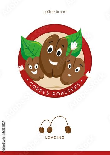 Coffee brand logo y recursos. Imagen de marca para cafetería, coffee shop.