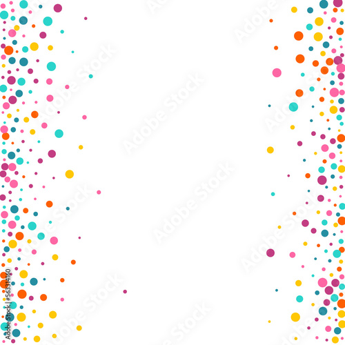 Color Confetti Top Vector White Background.