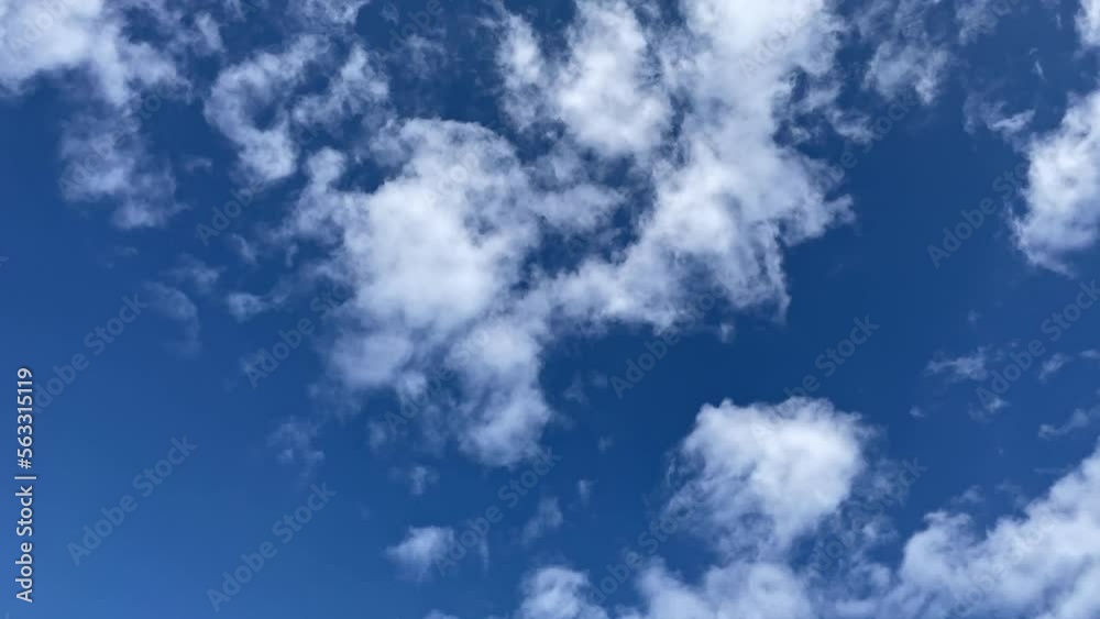 タイムラプス 青空に流れる雲 タイムラプス 青空に流れる雲