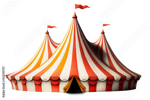 chapiteau de cirque sur fond transparent - illustration ia photo