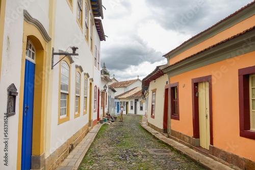 ancient architecture and facades of colonial city of Sao Joao del Rei, Minas Gerais state in Brazil © Caio