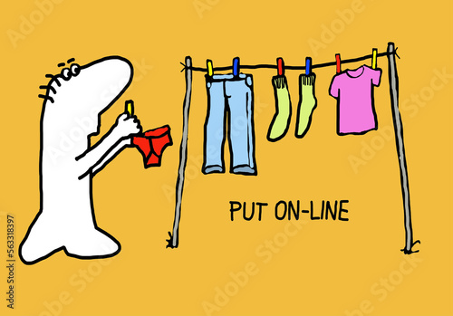 Put online - jargon cartoon photo