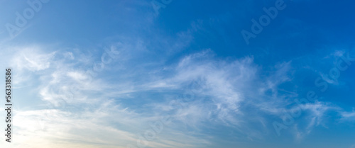 Blue sky with clouds background. Sky daylight. Natural sky composition. Element of design.