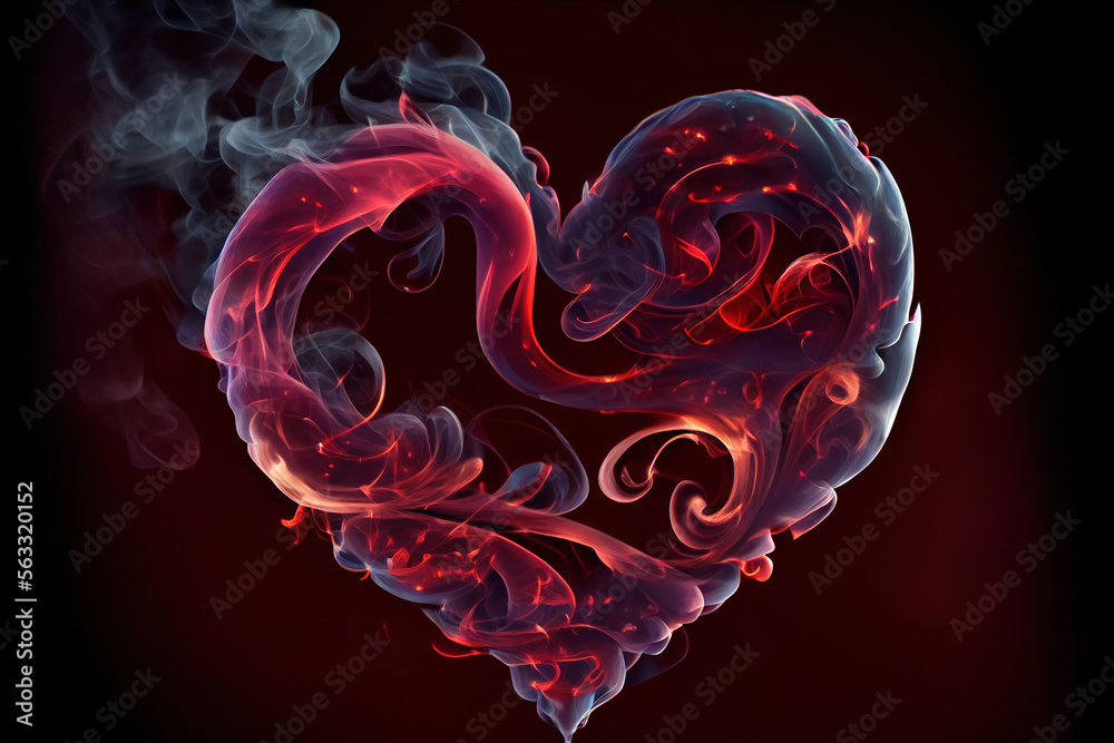 unique, digital, art, valentine's, love, heart, red, smoke, unique, digital, art, valentine's, love, heart, red, smoke,