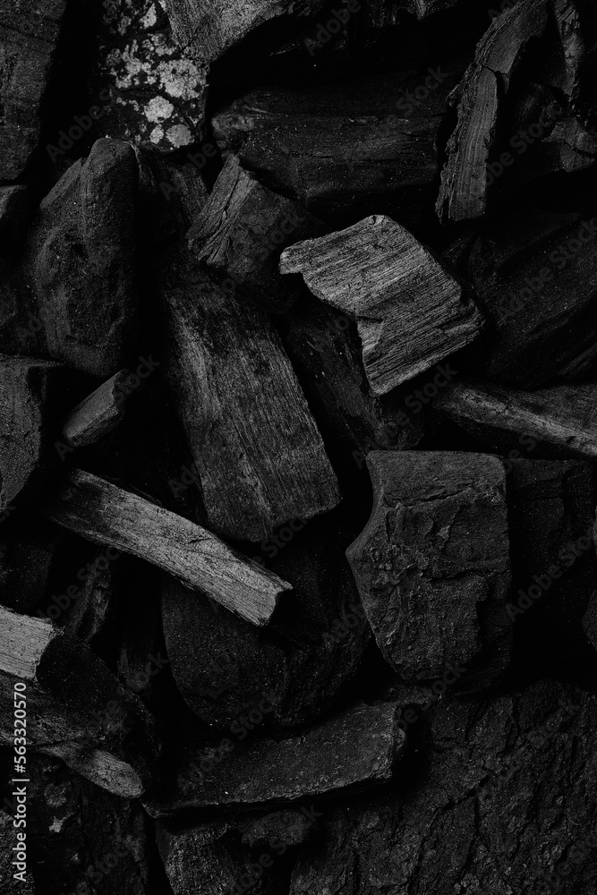 Black coal texture background