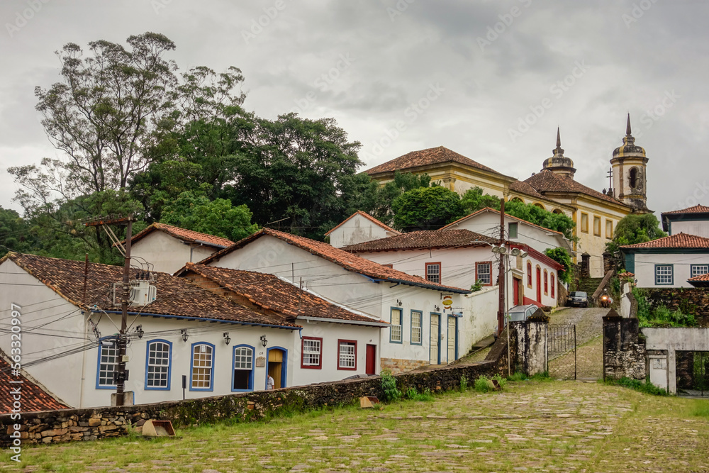 colonial architecture of Ouro Preto historic city, in Minas Gerais, Brazil