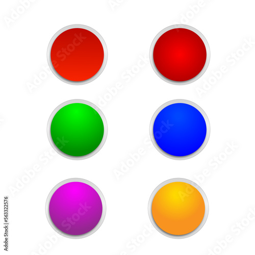 Free Download set of colorful buttons vector illustration png download png icons - GFXLoad