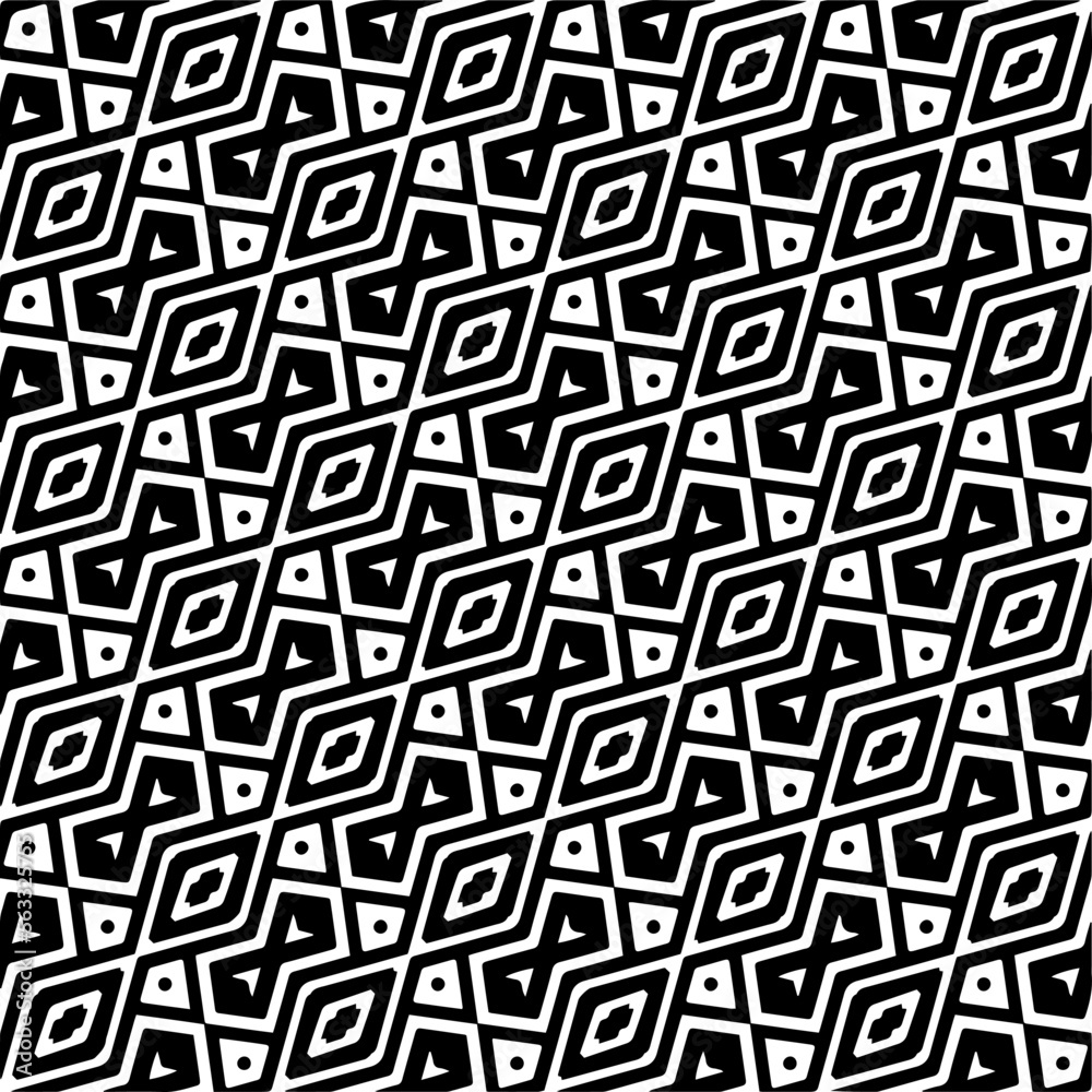 Vector pattern in geometric ornamental style. Black and white color.Seamless pattern.
Vector pattern in geometric ornamental style. Black and white color.Seamless pattern.