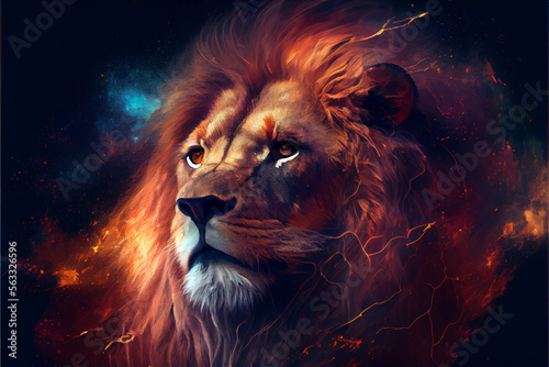 Lion created using MidJourney generative AI