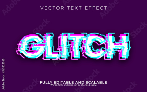 Glitch Tect effect editable font and word