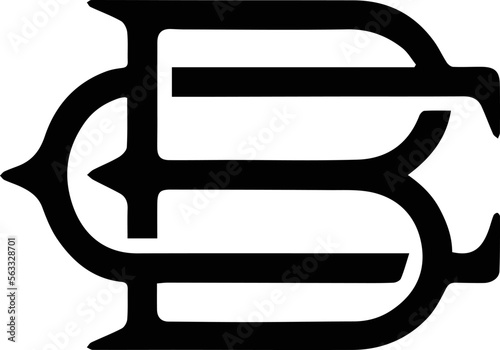 initial bc logo design