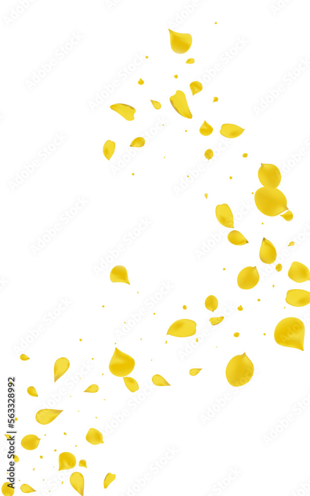 Lemon Floral Tender Vector White Background.