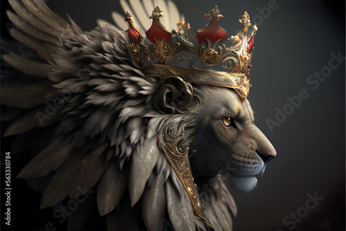 Winged Lion King, Mythical Creature
