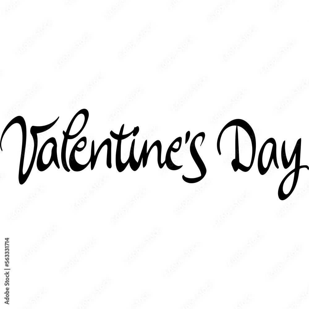 Valentine Day Handwritten Isolated Lettering. Illustration of Cursive Hand Drawn Calligraphy. Black over White Background. Valentine Day Handwritten Isolated Lettering. Illustration of Cursive Hand Drawn Calligraphy. Black over White Background.