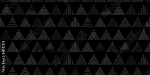Triangle illustration background. Seamless pattern.Vector.三角イラストパターン　背景素材