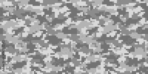 Pixelated camouflage background. Seamless pattern.Vector. ピクセル迷彩パターン テクスチャ 背景素材