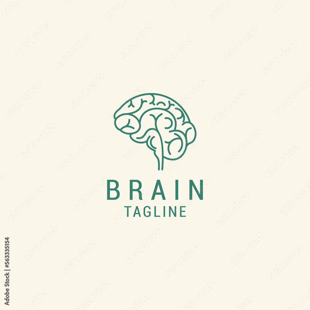 Brain logo design icon vector Brain logo design icon vector