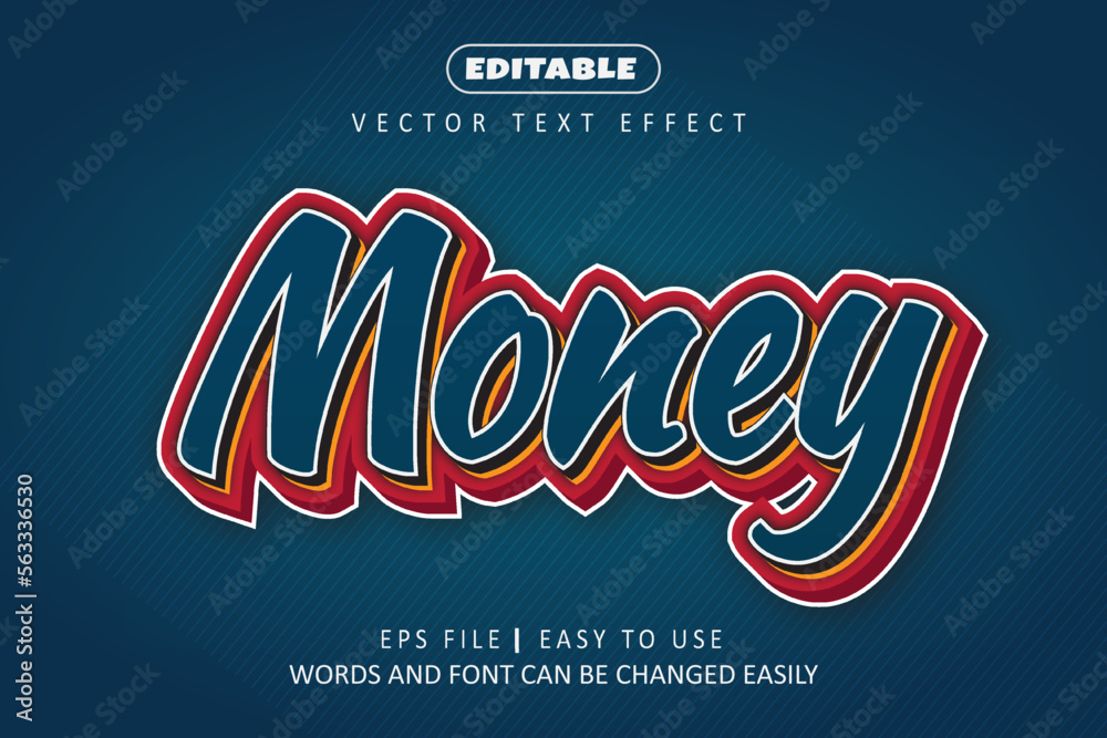 Money editable text style effect Money editable text style effect