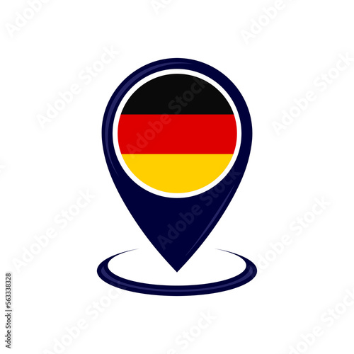 Location icon with Germany flag isolated. Germany flag and map pointer icon. vector illustration Free Download Location icon with Germany flag isolated. Germany flag and map pointer icon. vector illustration - GFXLoad