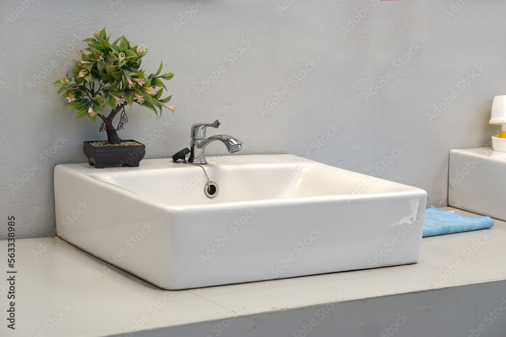 white sink in the bathroom white sink in the bathroom