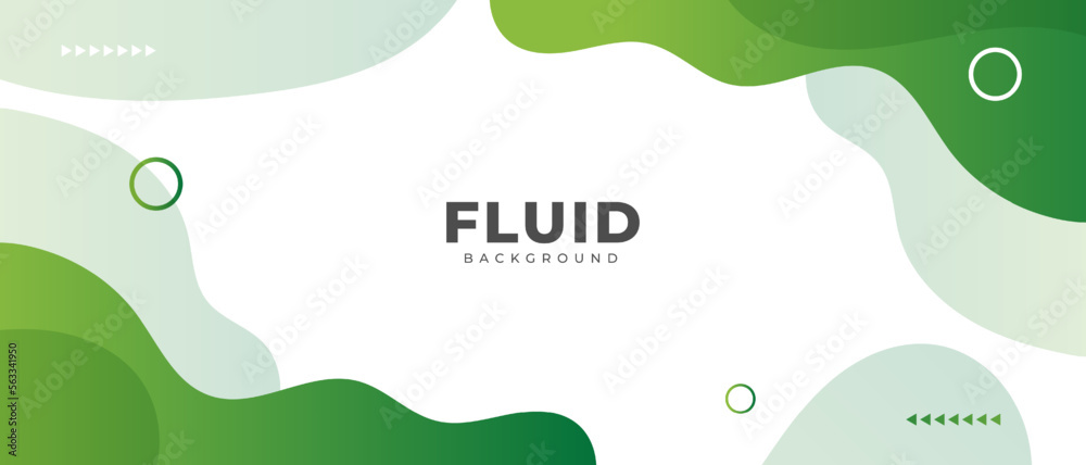 green geometric background with abstract fluid shapes. vector ...