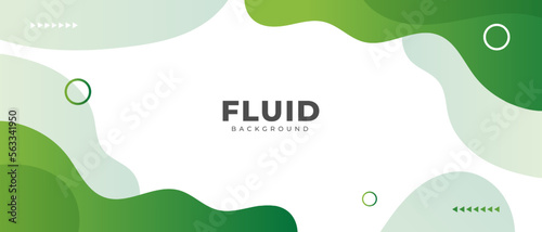 green geometric background with abstract fluid shapes. vector illustration