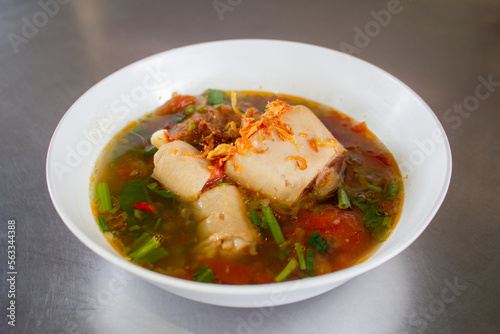 Spicy and sour Oxtail Soup.