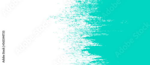 Turquoise brush stroke background. Ink splash on backdrop. Brush background for wallpaper, paint splatter template, dirt banner, watercolor design, dirty texture. Trendy brush background, vector
