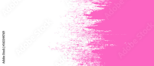 Pink brush stroke background. Pink ink splash on backdrop. Brush background for wallpaper, paint splatter template, dirt banner, watercolor design, dirty texture. Trendy brush background, vector