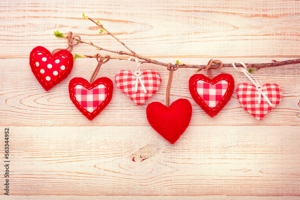 Valentine day love beautiful. Heart hanging on branch of tree Valentine day love beautiful. Heart hanging on branch of tree