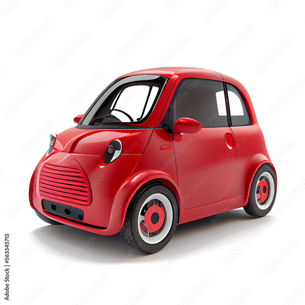 red car isolated on white