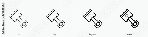 pistons icon. Thin, Light Regular And Bold style design isolated on white background