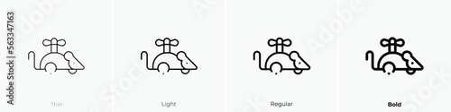 mouse icon. Thin, Light Regular And Bold style design isolated on white background