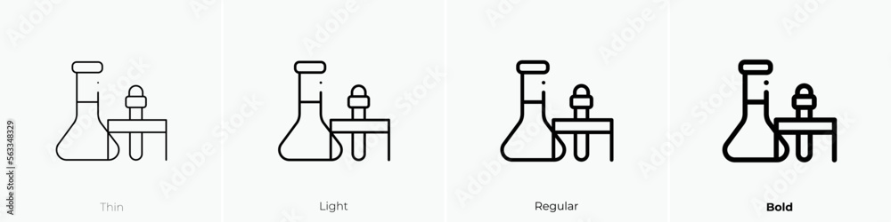 lab icon. Thin, Light Regular And Bold style design isolated on white background