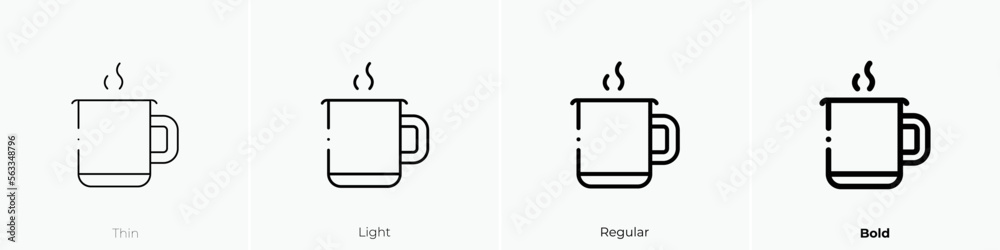 hot drink icon. Linear style sign isolated on white background. Vector illustration.