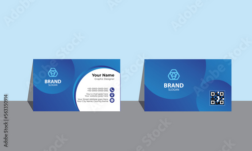 Double-sided creative business card template. Vector illustration Design. Modern Business Card - Creative and Clean Business Card Template. Simple and Clean Blue Business Card Template. 