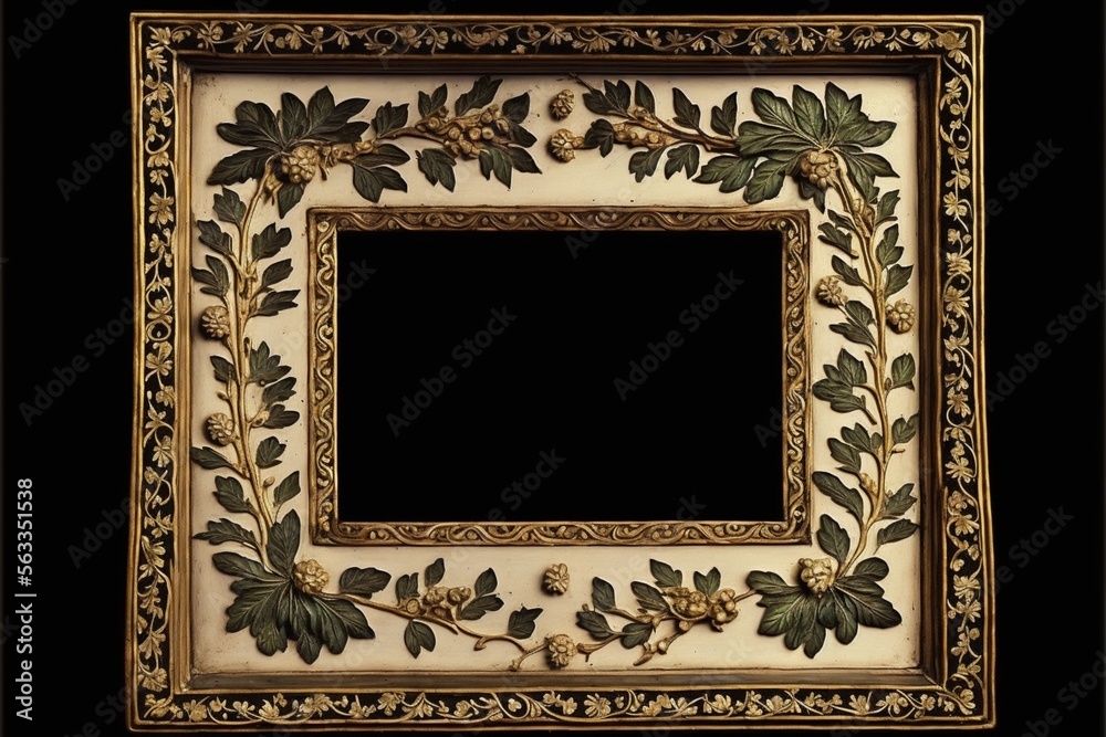 old masters floral frame. Generative Ai