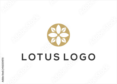 Lotus flower logo design template