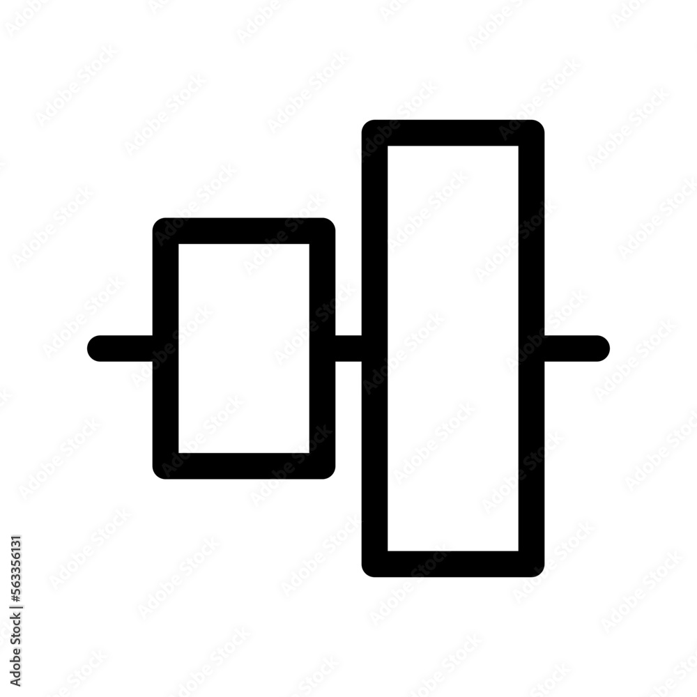 vertical align center icon flat vecktor trendy popular