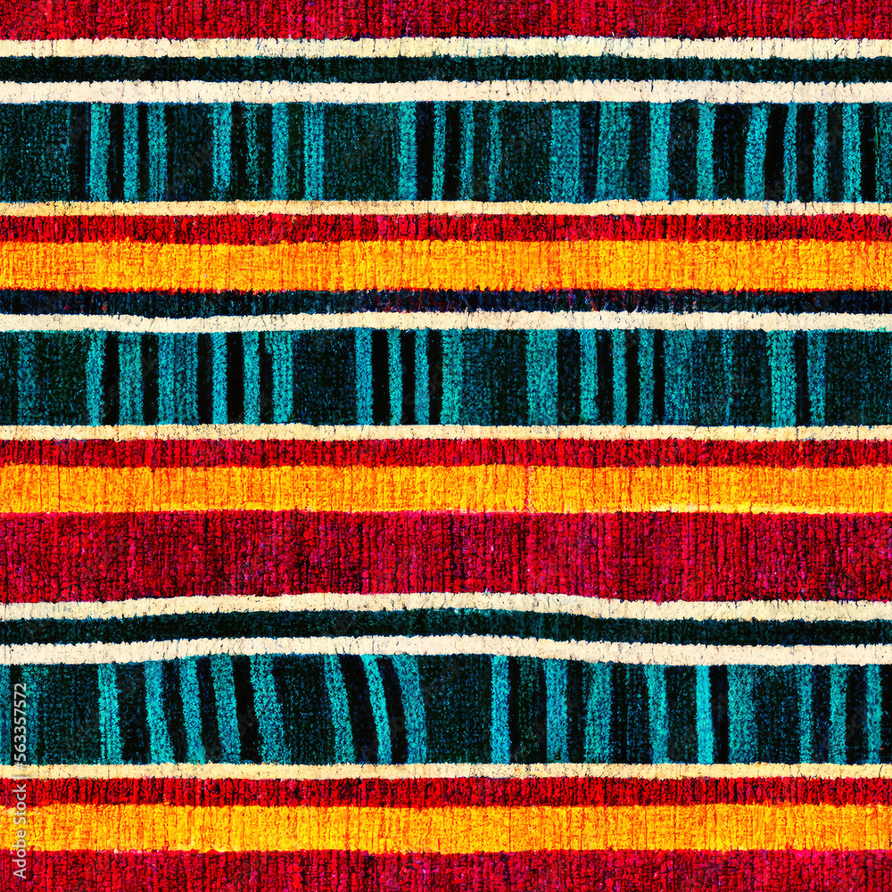 Obraz premium Serape Seamless Pattern Tile - Generative AI