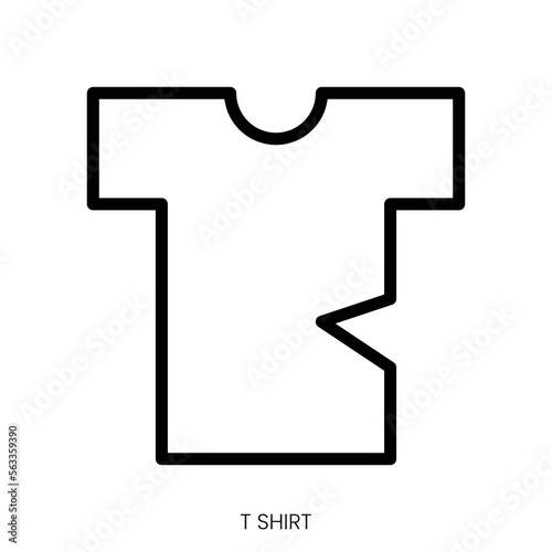 t shirt icon. Line Art Style Design Isolated On White Background