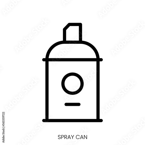 spray can icon. Line Art Style Design Isolated On White Background