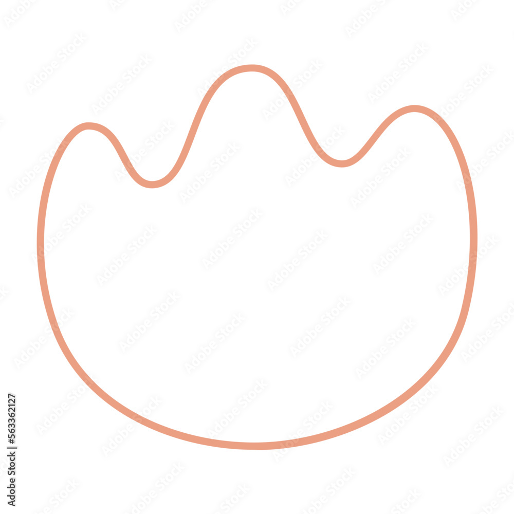 Abstract boho line blob shapes simple hand drawn.