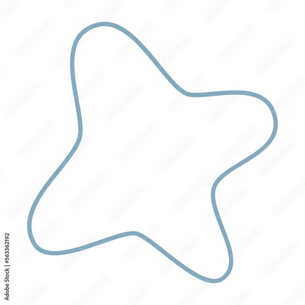 Abstract boho line blob shapes simple hand drawn. Abstract boho line blob shapes simple hand drawn.