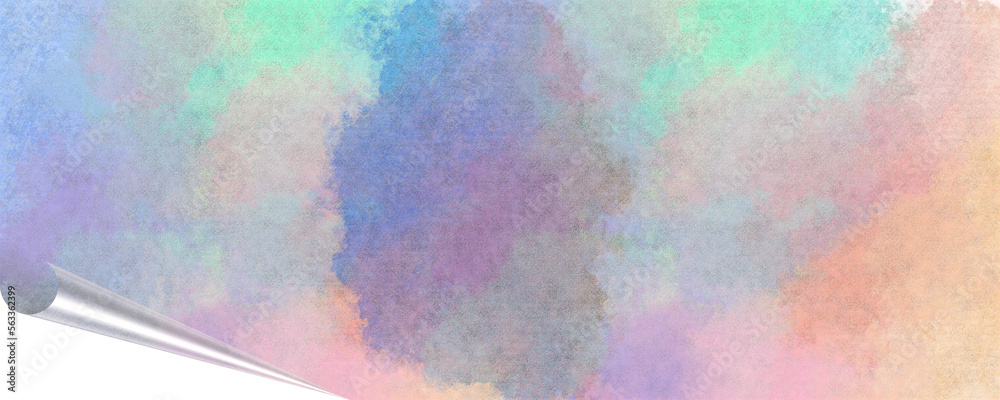 Obraz premium unique background design of paint splashes and brush strokes with transparent media and page curl