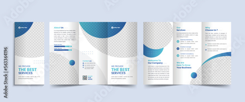 Modern business trifold brochure design template