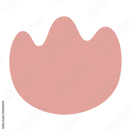 Abstract boho blob shapes simple hand.